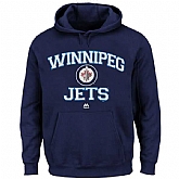 Men's Winnipeg Jets Majestic Heart x26 Soul Hoodie - Navy Blue,baseball caps,new era cap wholesale,wholesale hats